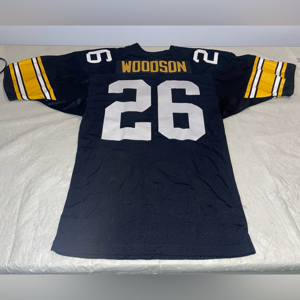 Authentic Rod Woodson Pittsburgh Steelers Russell Jersey Men 40 Clean Sewn 75th